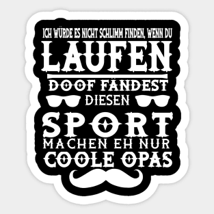 Marathon Laufen Geschenk Opa Fit Spruch Sticker